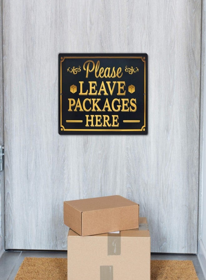 Putuo Decor Please Leave Packages Here Metal Signs Package Signs For Delivery Box Package Delivery Boxes Please Leave Packages Here Signs For Outside Deliveries Decor 8x12 In - Image 2